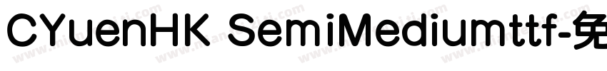 CYuenHK SemiMediumttf字体转换